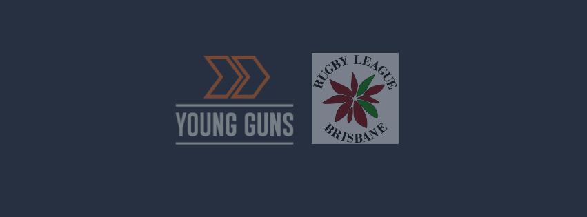 Young Guns and Rugby League Brisbane logos